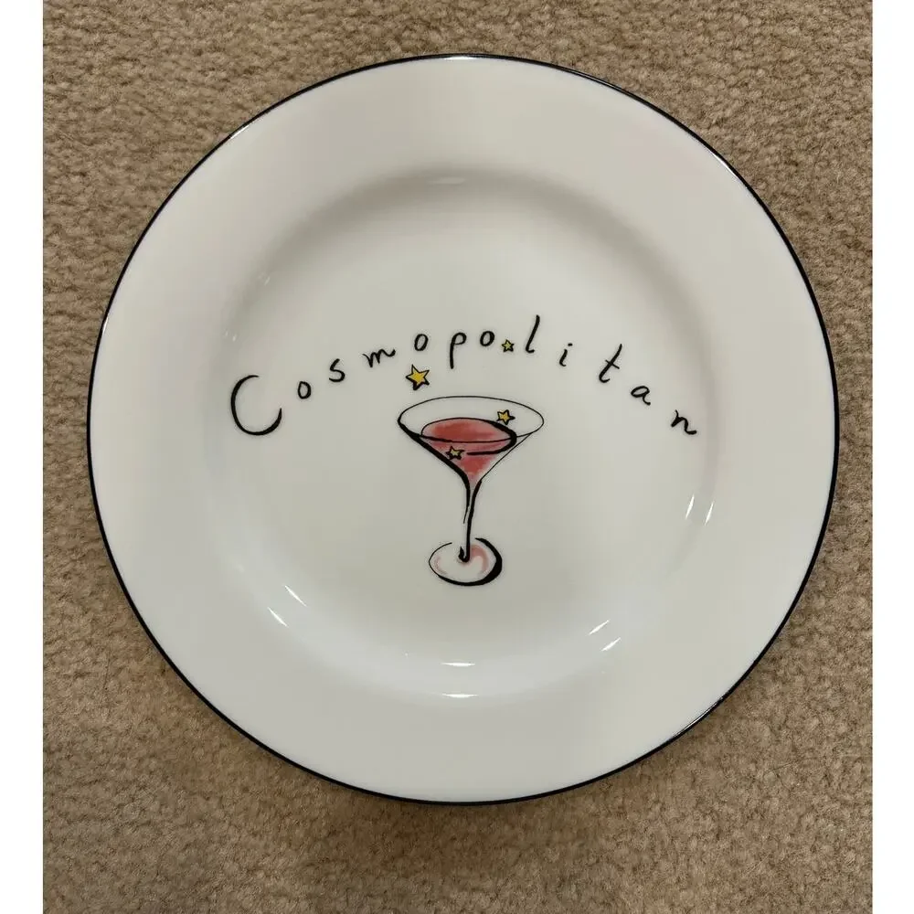 Pottery Barn appetizer/cocktail plates set of 4 whimsical